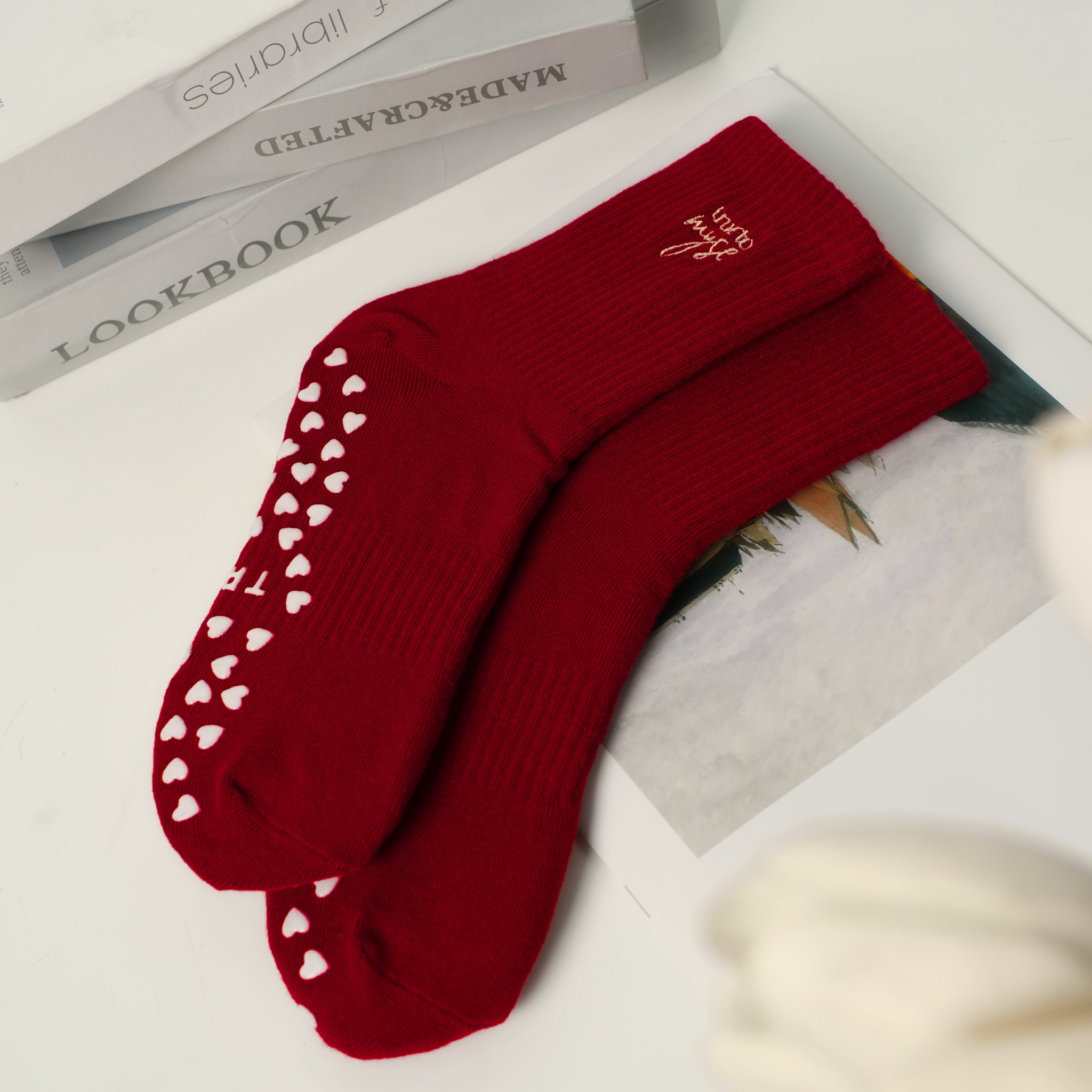 True to Myself Crew Grip Socks