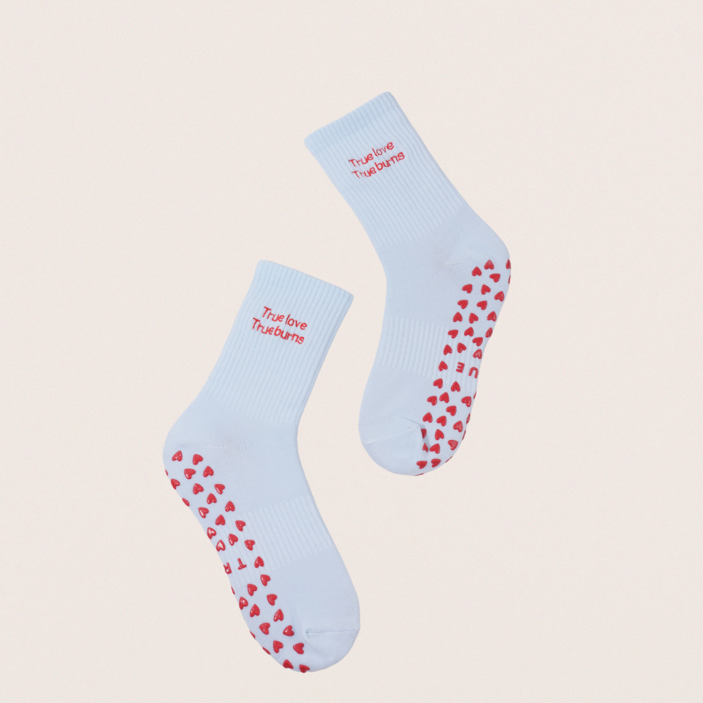 True Love, True Burns Crew Grip Socks