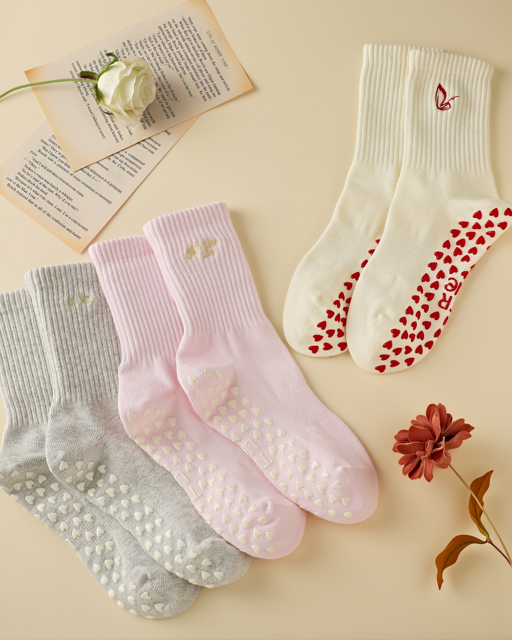 Love Letter to Yourself Crew Grip Socks Bundle