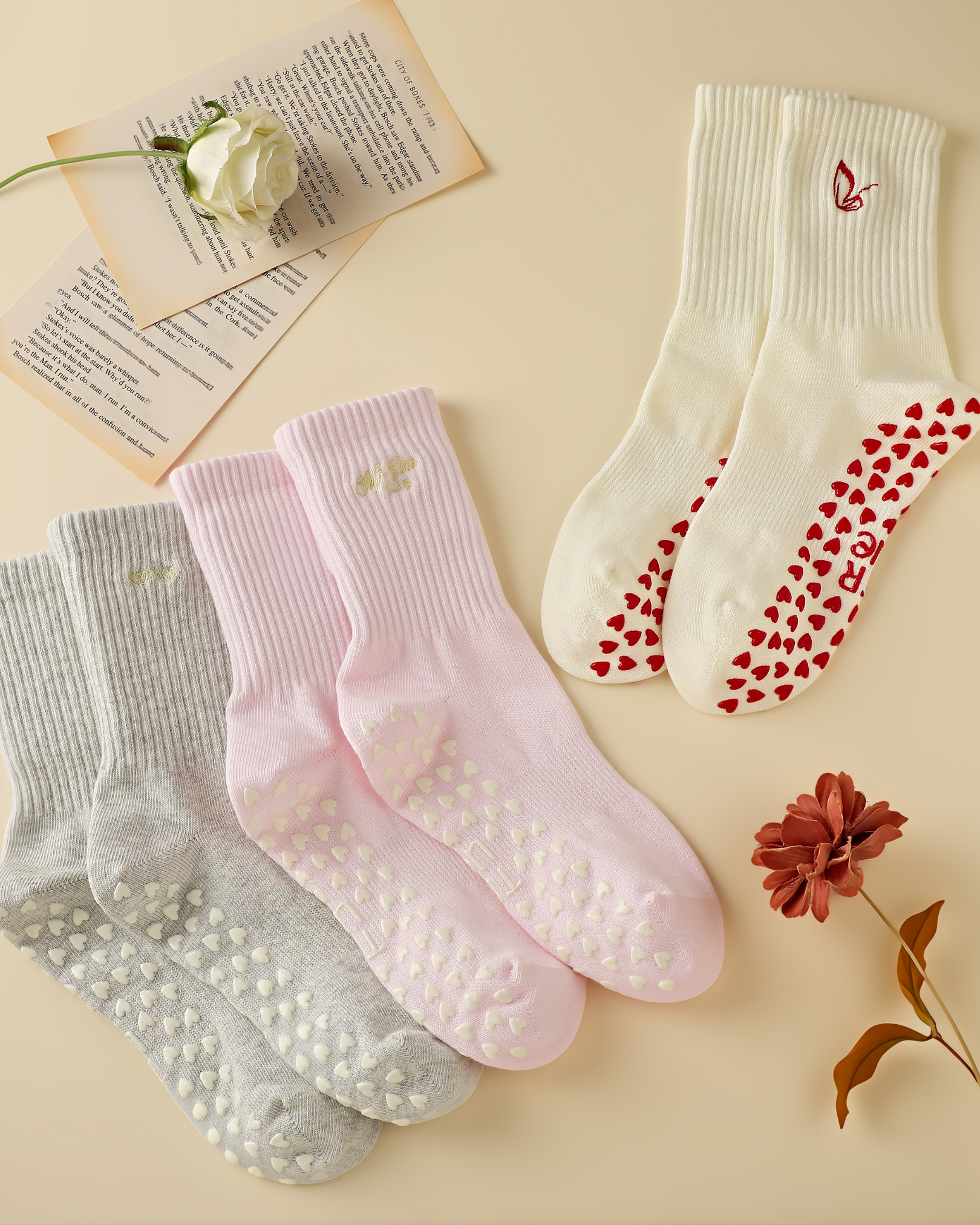 Love Letter to Yourself Crew Grip Socks Bundle