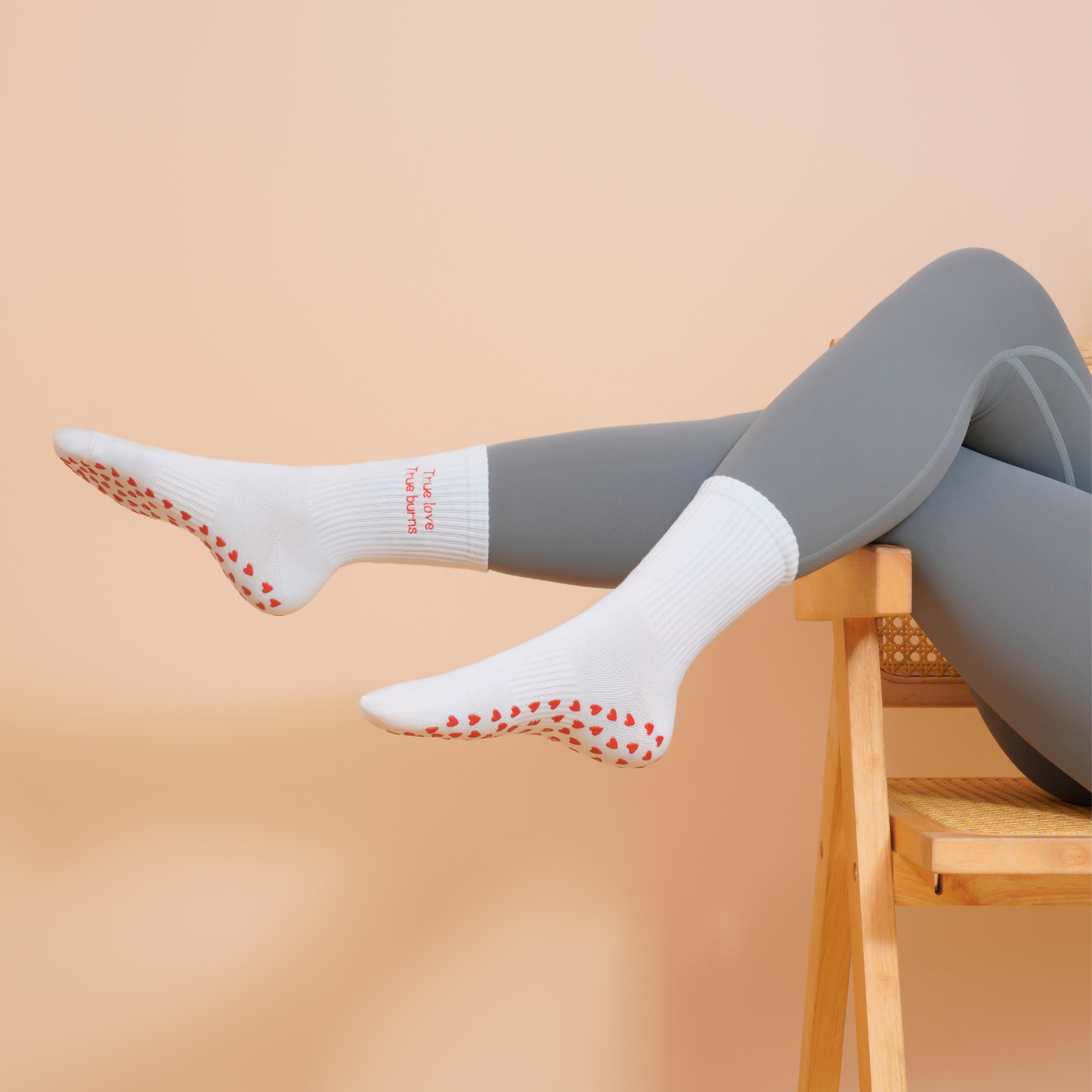 True Love, True Burns Crew Grip Socks