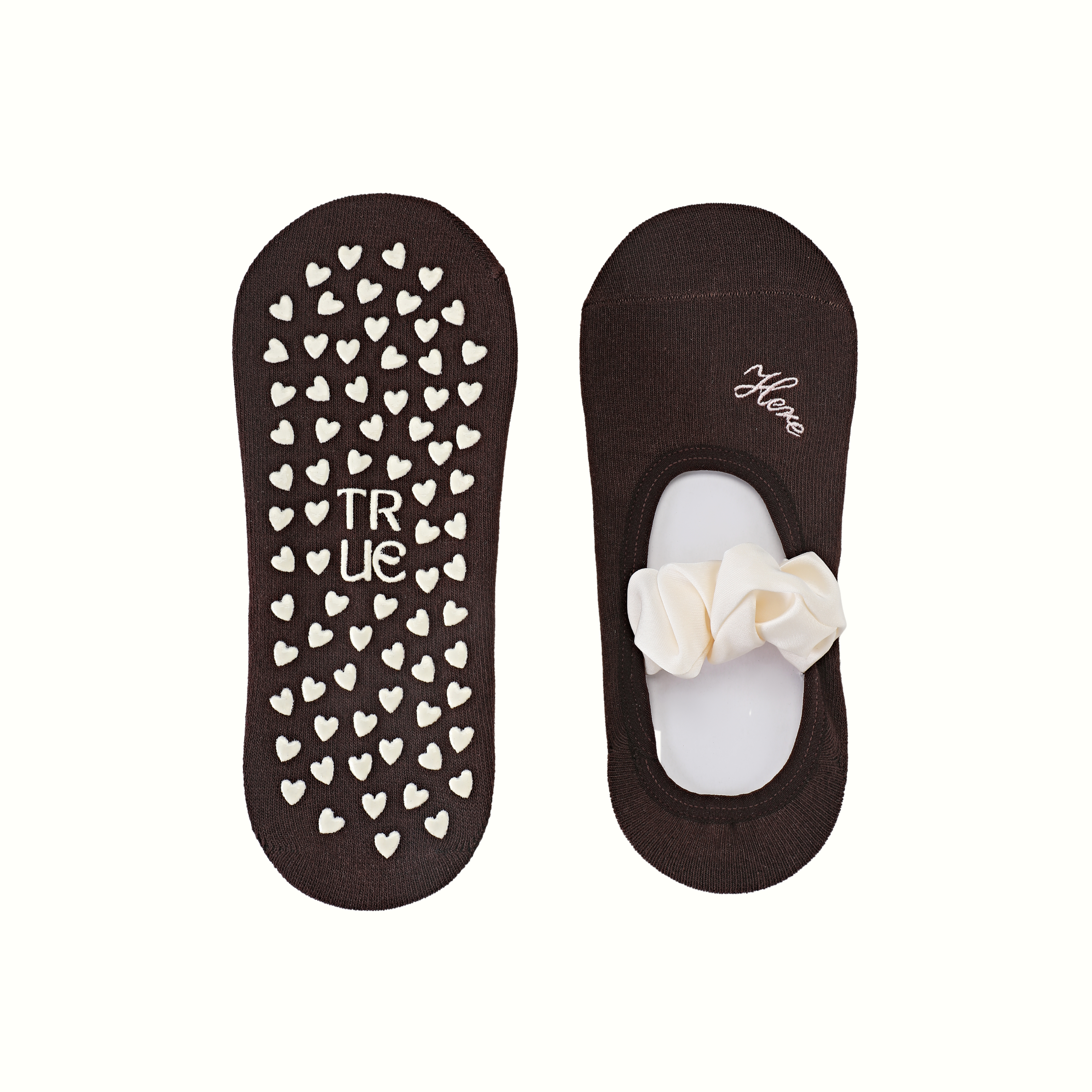 Espresso Ballet Grip Socks