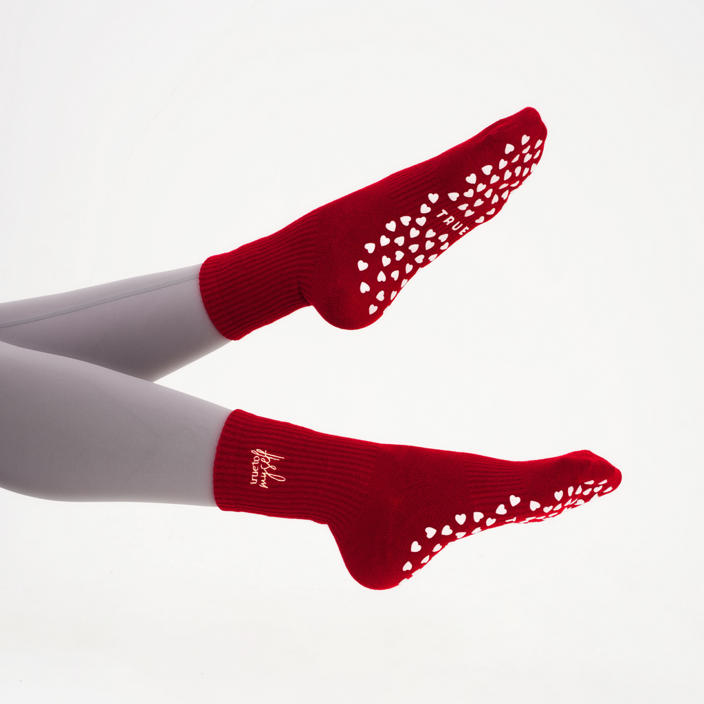 True to Myself Crew Grip Socks