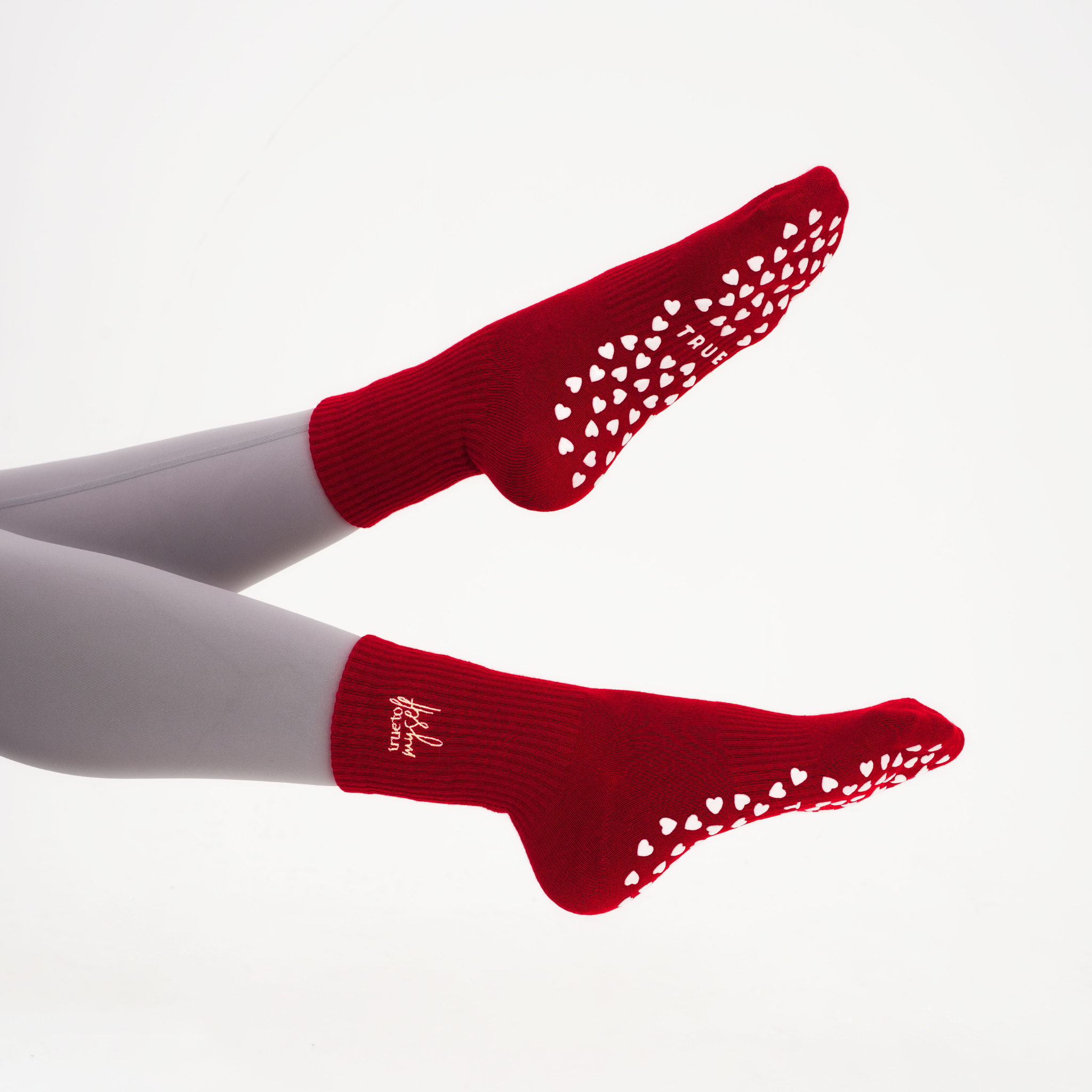 True to Myself Crew Grip Socks