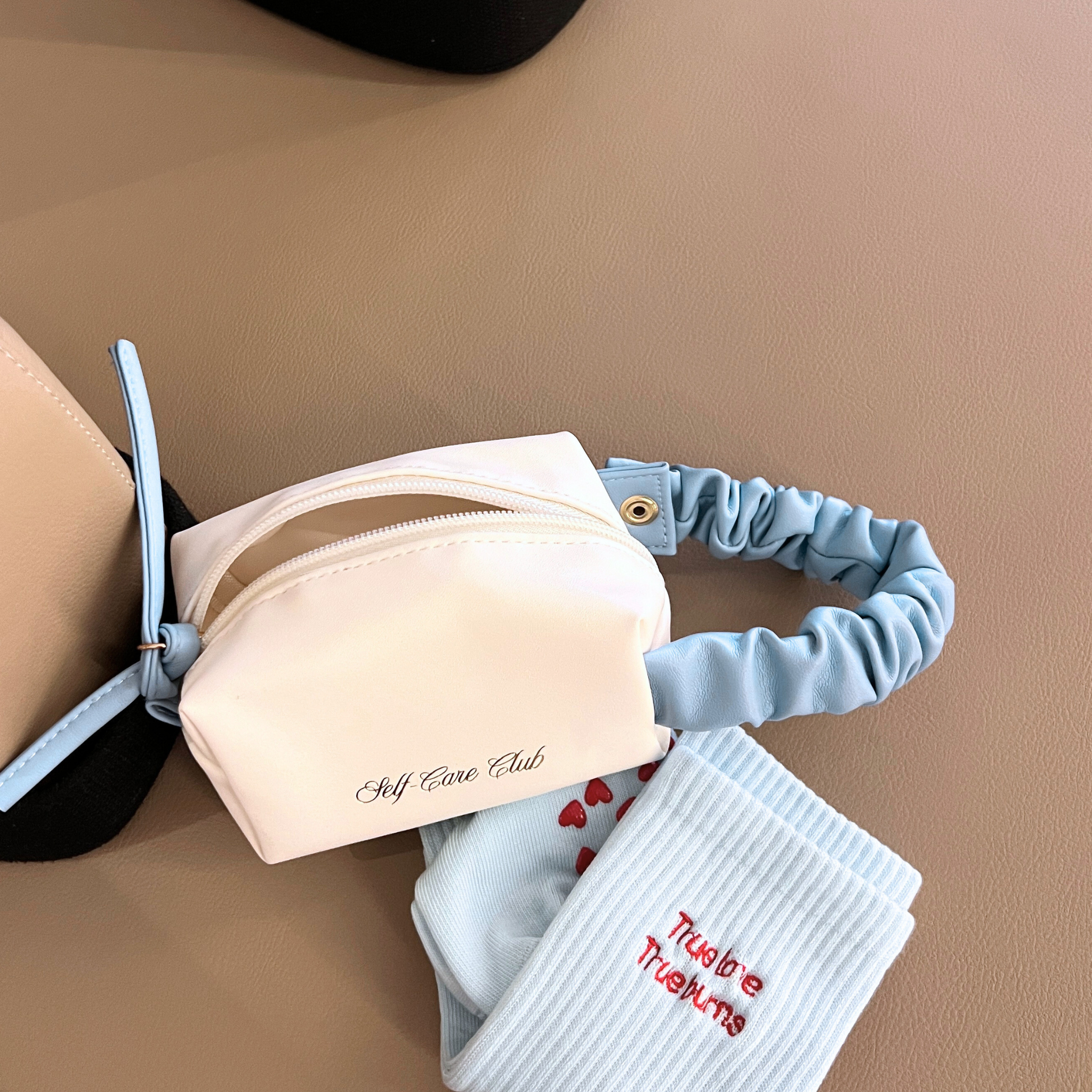 Anywhere Self-Care Pouch in Sky Blue